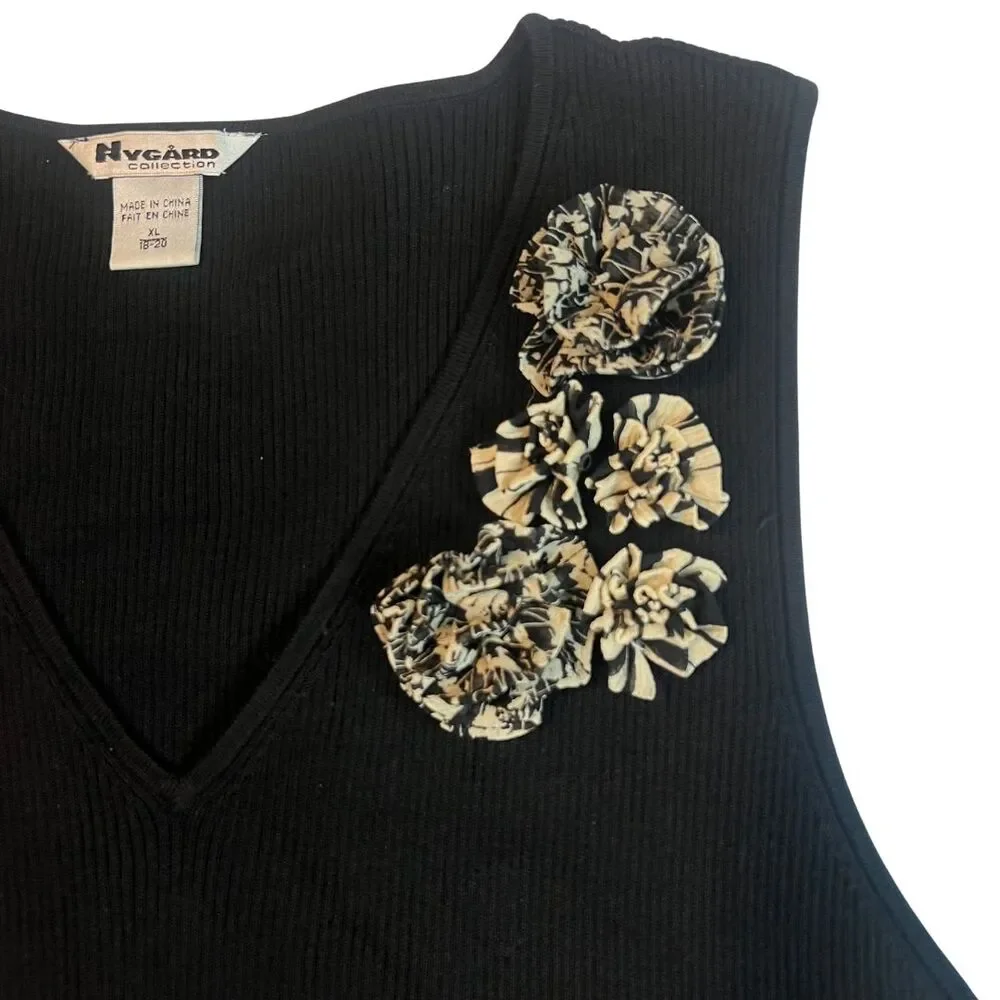 Nygard Collection Blouse Women XL Sleeveless Classic Preppy Academia Shell - Picture 13 of 16